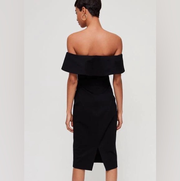 BNWT Aritzia Babaton Ruskin Dress black, size 0 - Picture 3 of 5